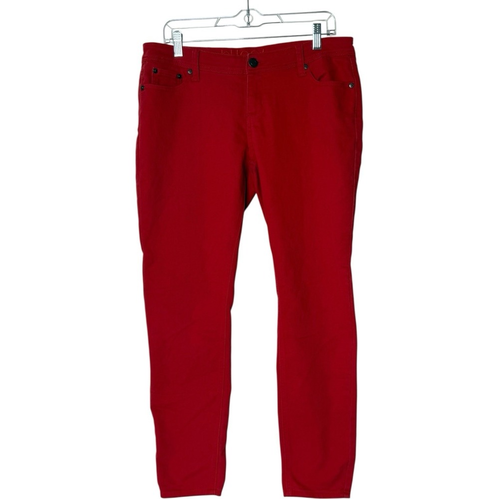 Rue 21 Jeans Womens Size 13/14 Red Low Rise Skinny Casual Retro‎